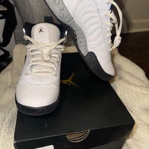 Jordan Kids White and Black Sneakers